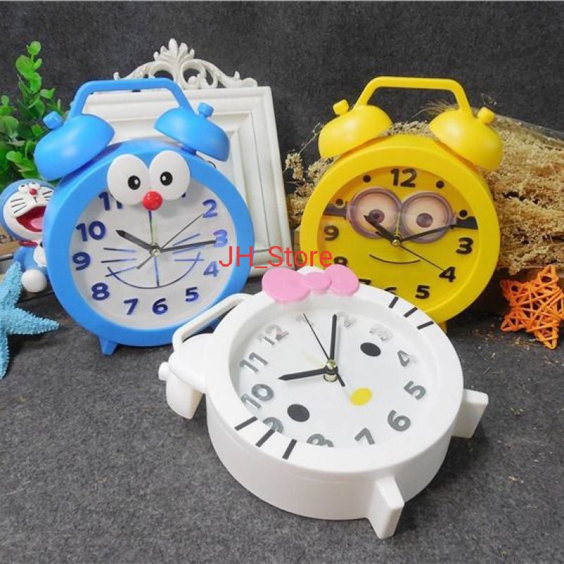 Jam Weker Jam Meja Dinding Besar Karakter Anak Hello Kitty Doraemon