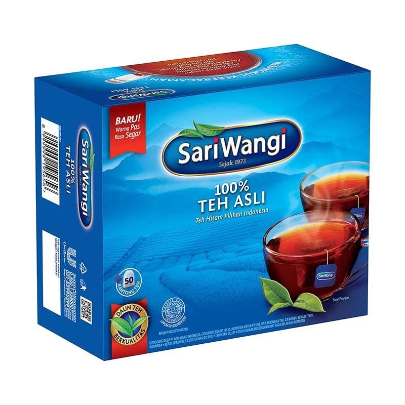 

Sariwangi Teh Celup 100℅ Teh Hitam Asli Isi 50 bag