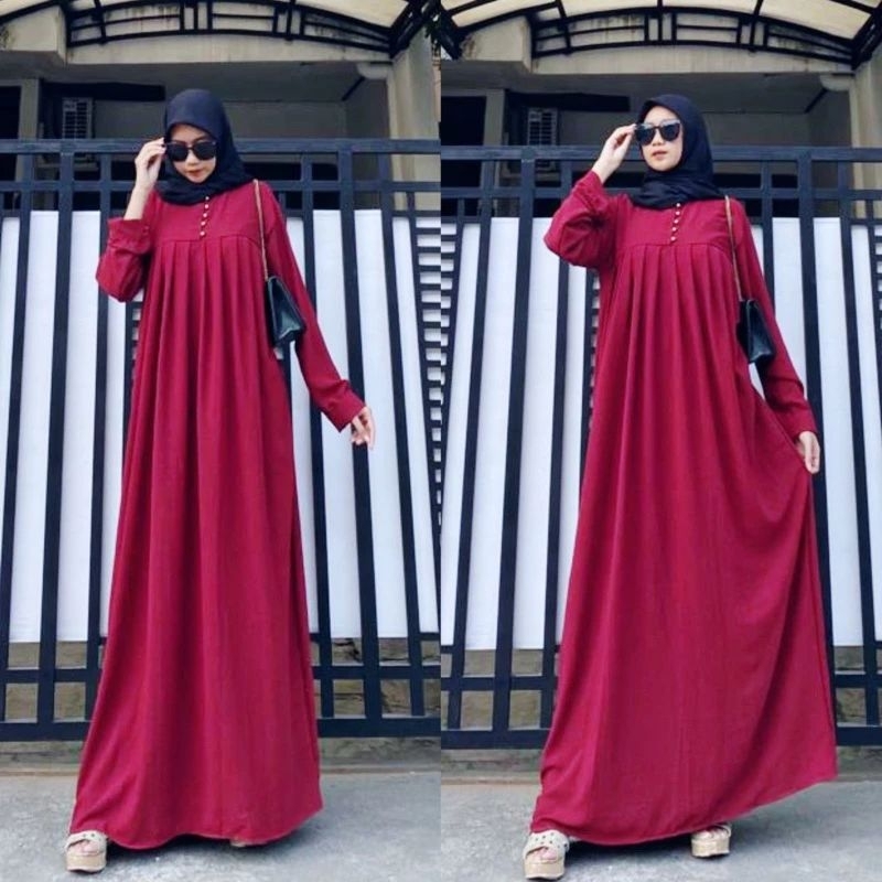 gamis salsa/gamis polos/gamis crinkle airflow ld 120cm