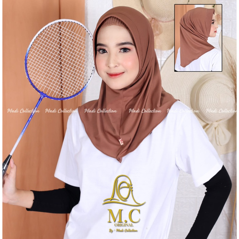 Bergo Sport Size M pet Kecil Spandex Premium - Hijab Sport Spandex Premium size M pet Kecil