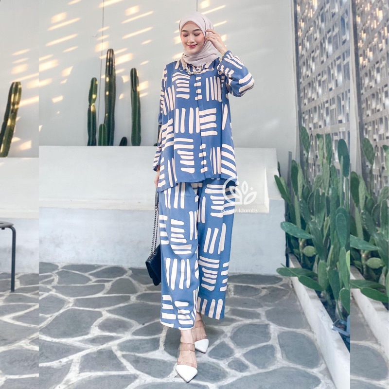 PROMO Set Wanita Jumbo / Set Atas Bawah Wanita Kekinina Bahan Rayon Premium