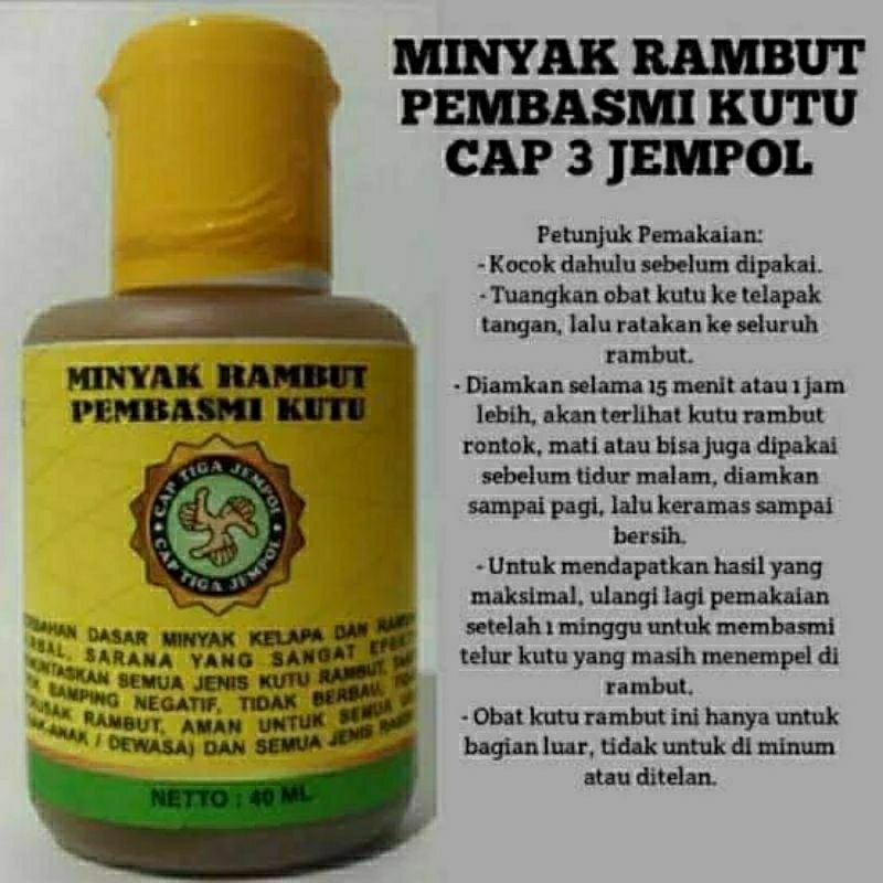 obat kutu rambut cap tiga jempol