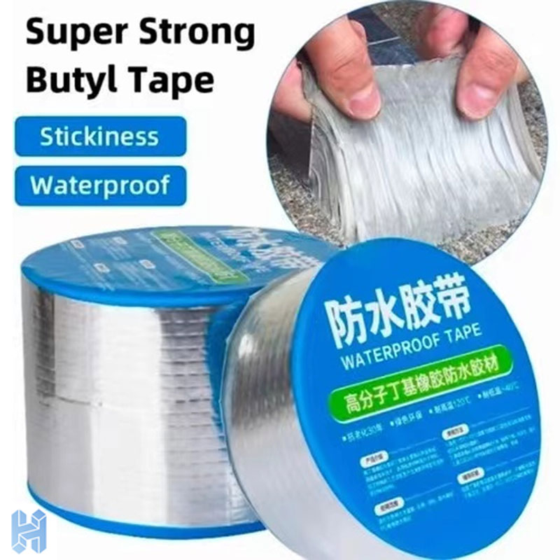 Lakban Anti Bocor 3M 5M  Lem Anti Air Alumunium Foil Butyl Super Waterproof Tape Tambal