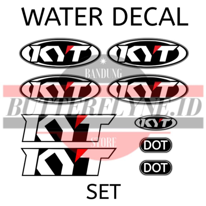 ID WATER DECAL LOGO HELM KYT BAHAN TRANSPARAN