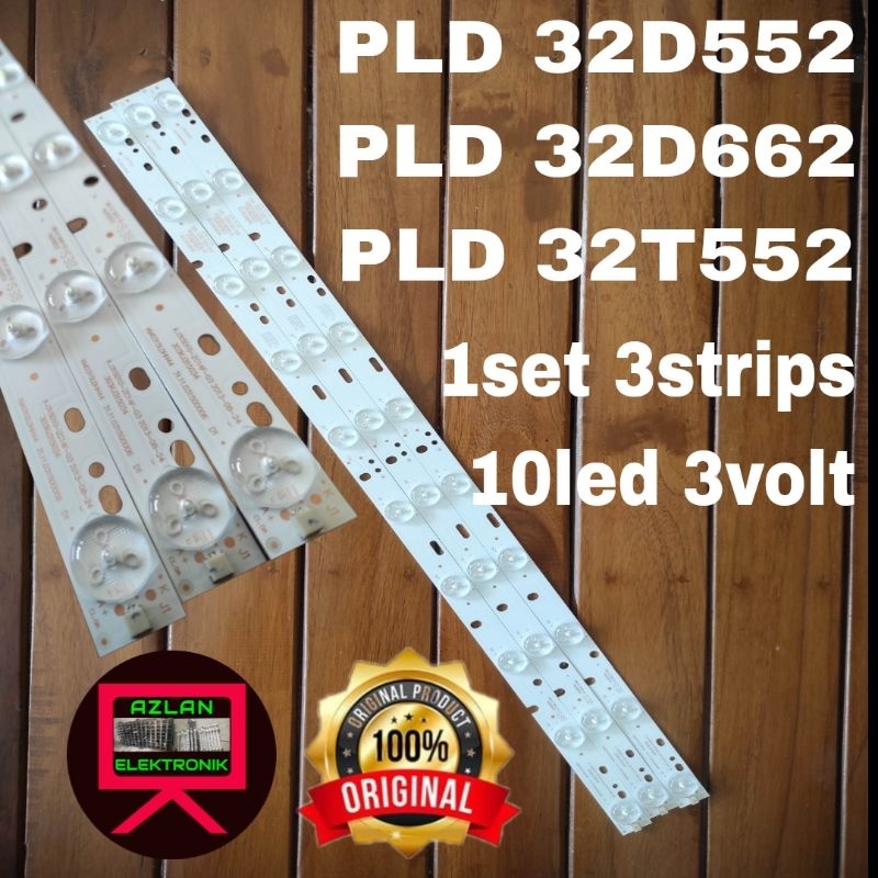 BACKLIGHT LED TV POLYTRON 32" PLD 32D552 32D662 PLD 32T552 10led 3volt