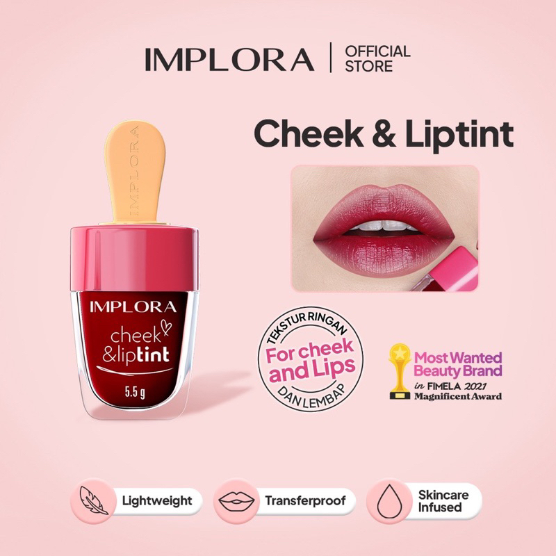❤ EGA BEAUTY  SKINCARE & COSMETIC STORE TRENGGALEK❤️ IMPLORA Cheek & Liptint 5,5g BPOM