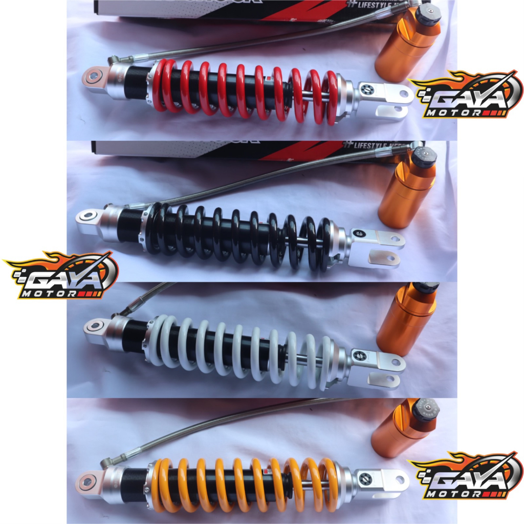 Monoshock tabung pisah + Adjuster Compression Klx150 & Crf150l SCARLET