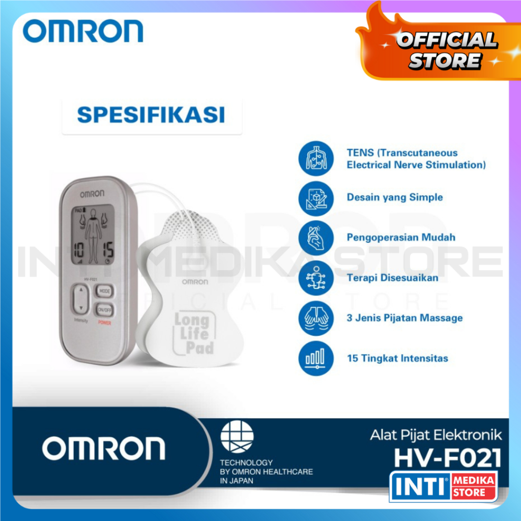 OMRON - Digital Tens HV-F021 | Alat Terapi Pijat Elektrik