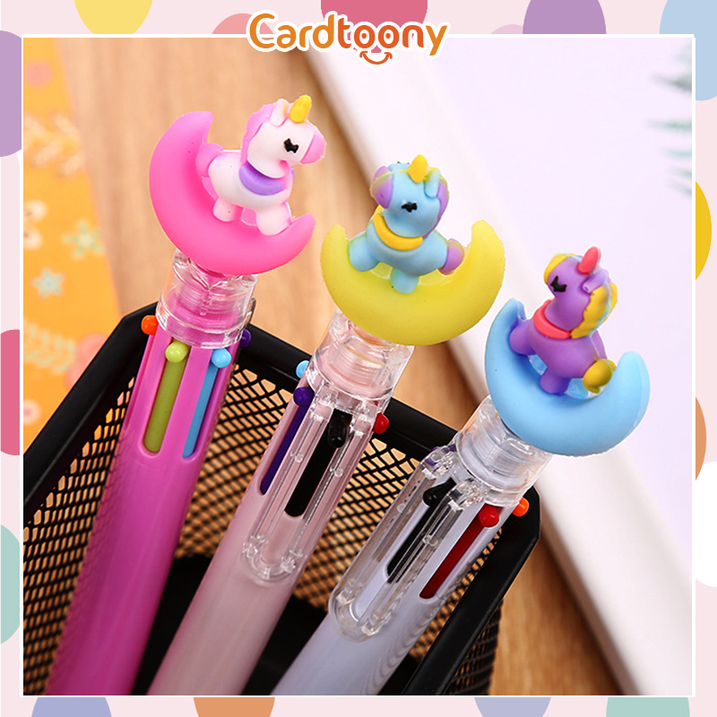 

Pulpen 6 warna kuda unicorn flamingo angsa pen imut lucu pena bolpoin ballpoint bulpen bolpen
