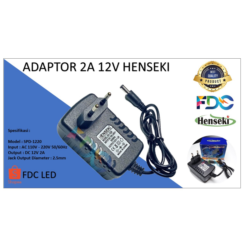 ADAPTOR 2A 12V HENSEKI