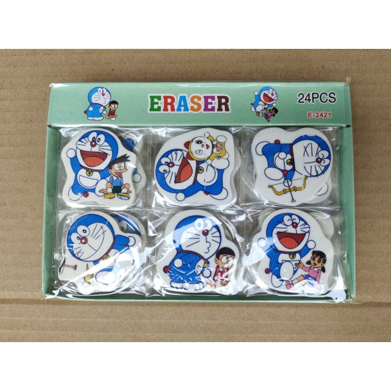 

penghapus pensil bentuk doraemon isi 24