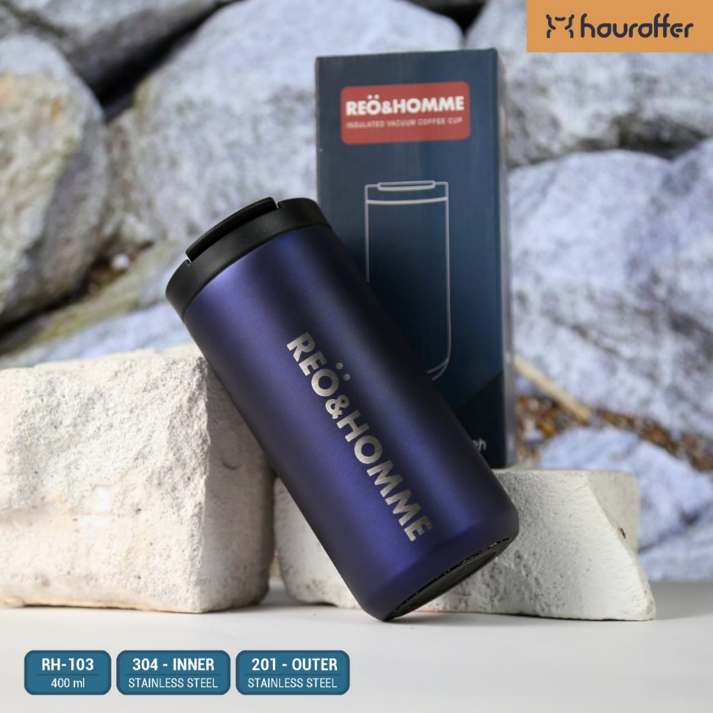 Houroffer Botol Minum Thermos Kopi Dan Teh RH-103 Vacuum Flask Anti Panas Dan Dingin 400ml