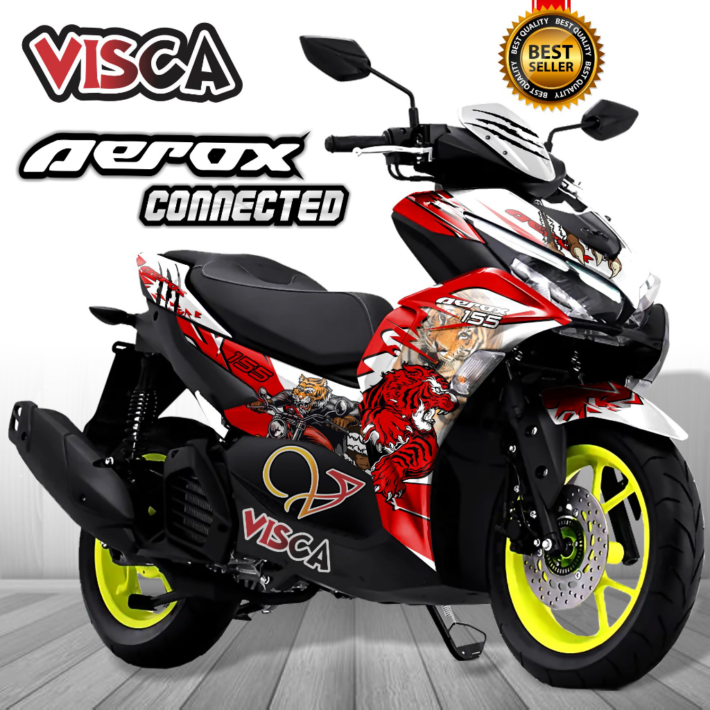 Decal Aerox 155 Connected 2021 2022 Full Body Stiker Aerox 155 Connected 2021 2022 Keren Striping Ae