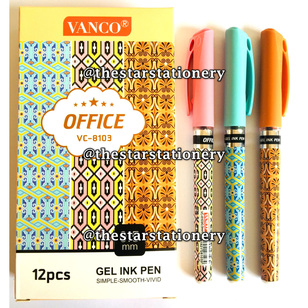 

(1 Biji) Gabungan Bolpen Vanco VC-8103 VC-8105 VC-8106 VC-8107 0.5 mm Gel Pen