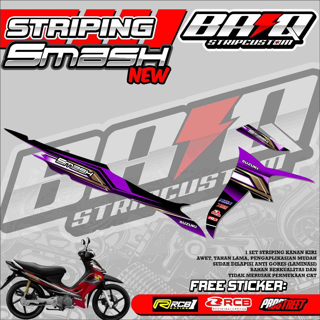 STICKER STRIPING SMASH NEW - STRIPING SMASH NEW PREMIUM GRAFIK 02