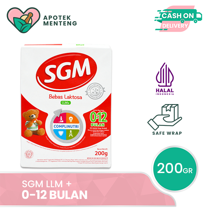 SGM LLM+ Susu Formula Bayi Bebas Laktosa 200 Gr