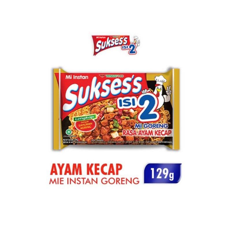 

Sukses's Isi 2 Mie Instant Goreng Ayam Kecap 129 g