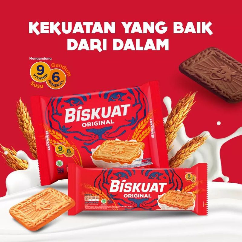 

Biskuat Energi Biskuit Snack 121gr - Original / Choco