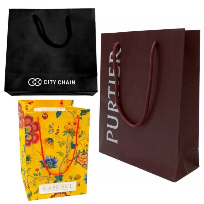 

3 IN 1 PAPER BAG PURTIER, CITY CHAN, LASENCE / SHOPPING PAPER BAG BRANDED