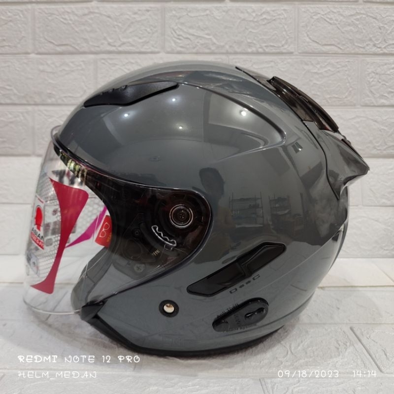 Helm KYT Galaxy Flat R Original Gorilla Grey Glossy