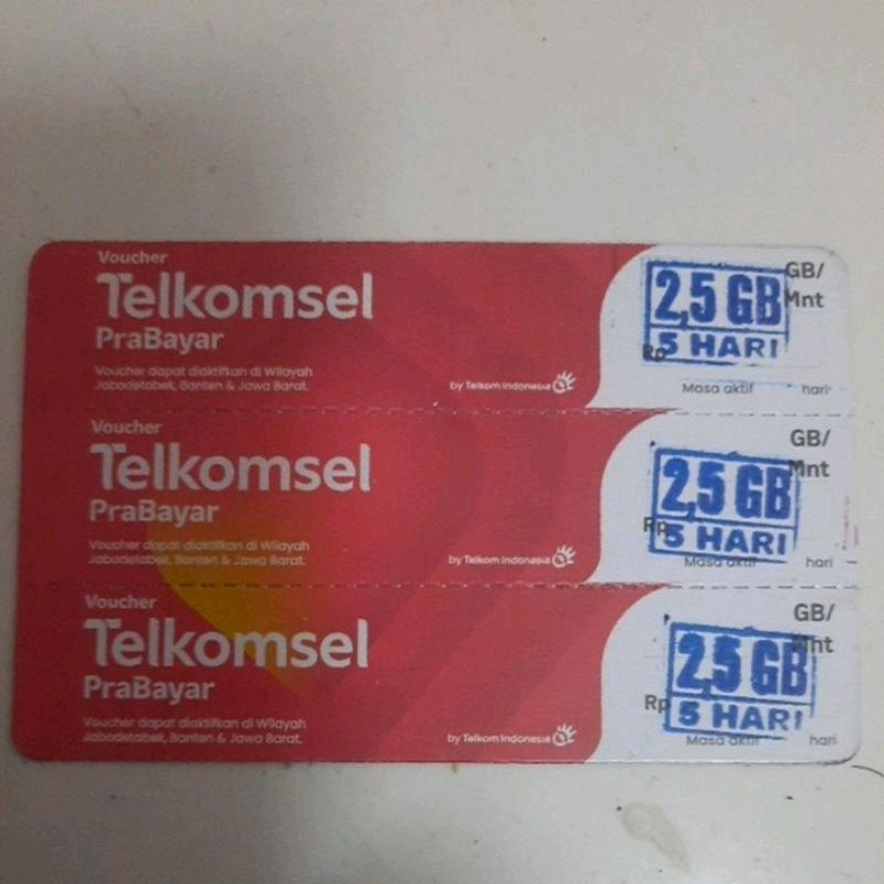 Voucher Telkomsel 2.5GB