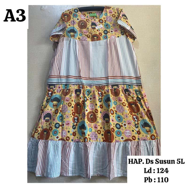 Baju Tidur Daster Ibu Orang Tua Emak2 HAP Original Pendek Jumbo Ld 110 120  Murah Daster Ibu Menyusu