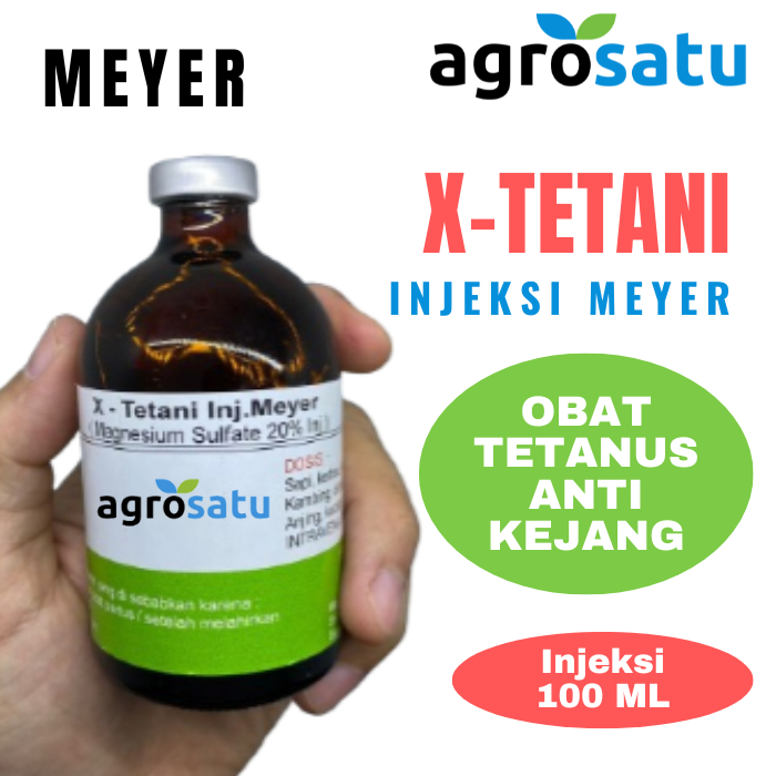X Tetani Inj Meyer Obat Anti Tetanus Kejang Kaku Anak Kucing Anjing Sapi Kambing Domba Kuda Hypomagn