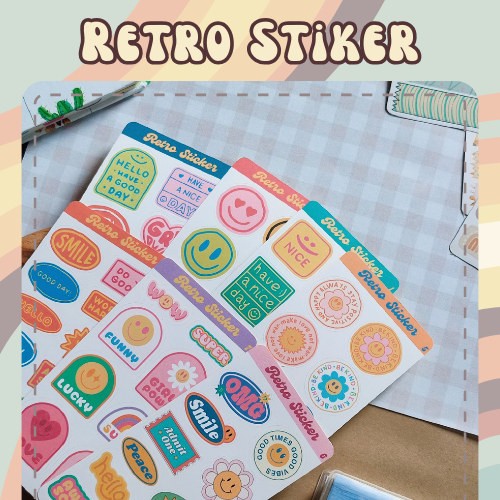 

Retro Sticker | stiker gaya retro | stiker vintage | stiker lucu | stiker jurnal | stiker scrapbook