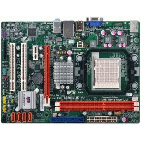 Mainboard ECS A780LM-M2 V1.0 AMD AM3