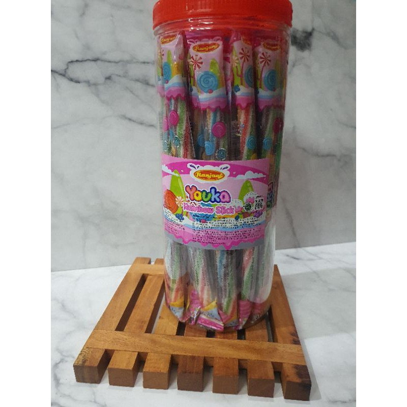 Permen Cemilan Snack Youka Roll Buah Rainbow Jelly Anak Murah (isi 30 pcs)