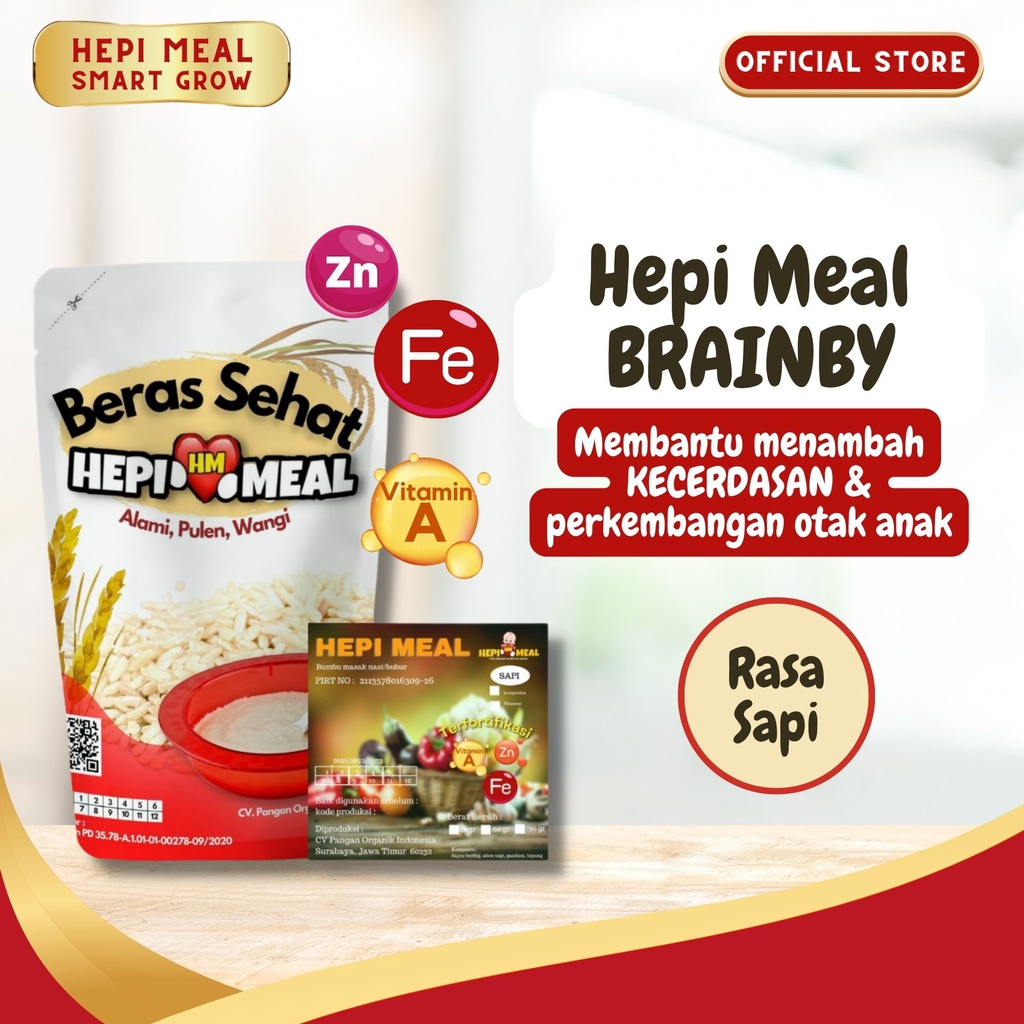 

HEPI MEAL Smart Grow Bubur / Nasi Tim Homemade Fortifikasi BRAINBY Hati Sapi