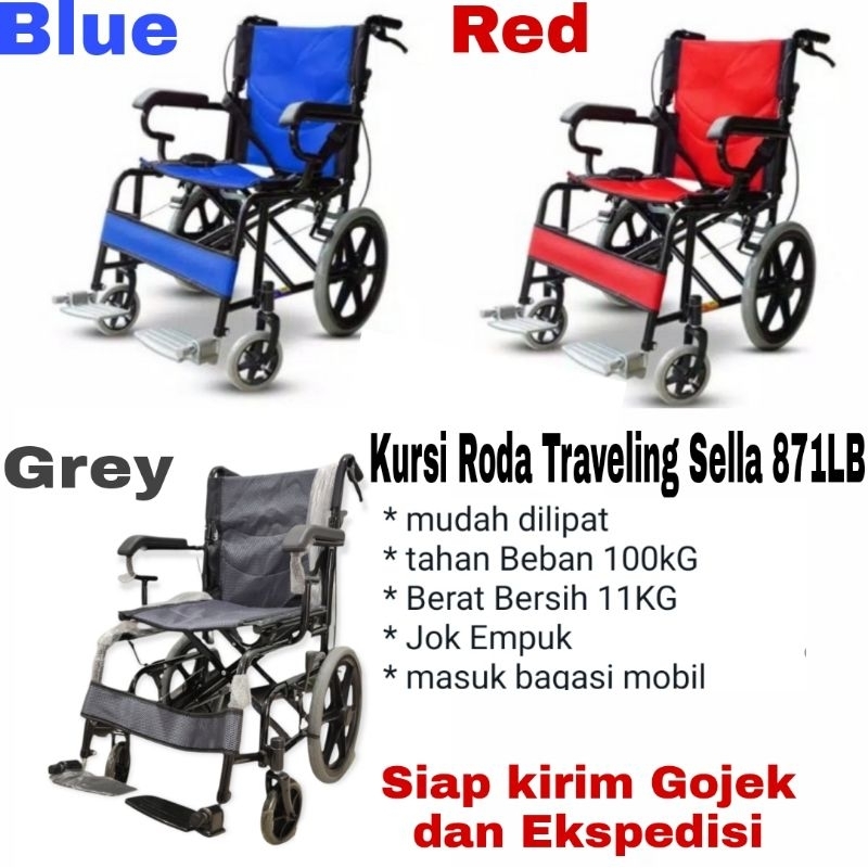 Kursi roda traveling Sella 871lb / kursi roda lipat sella