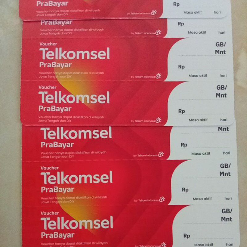 voucher kosong Telkomsel area Jawa tengah dan diy