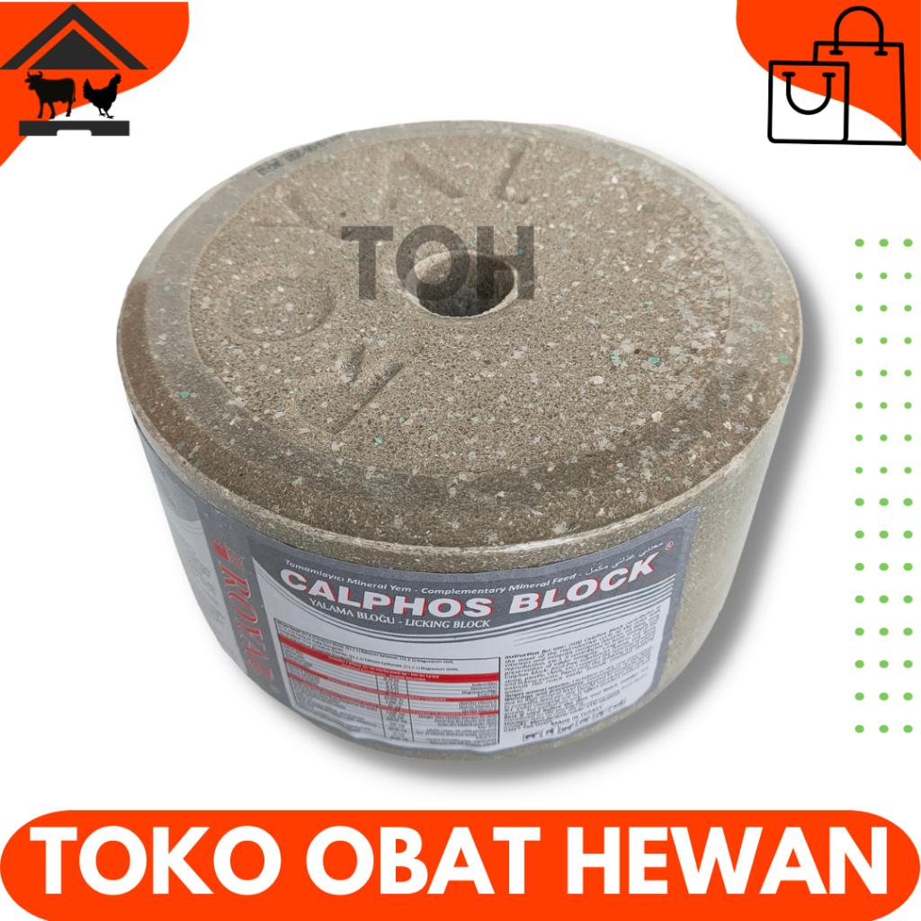MINERAL BLOK KAMBING CALPHOS 3KG - MINERAL BLOK KAMBING PERAH - MINERAL BLOK KAMBING - CALPHOS BLOCK