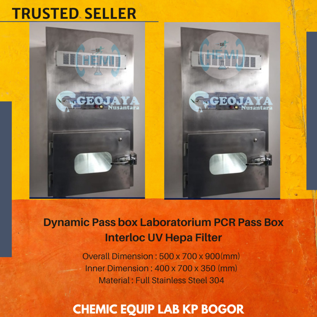 Dynamic Pass box Laboratorium PCR Pass Box Interloc UV Hepa Filter