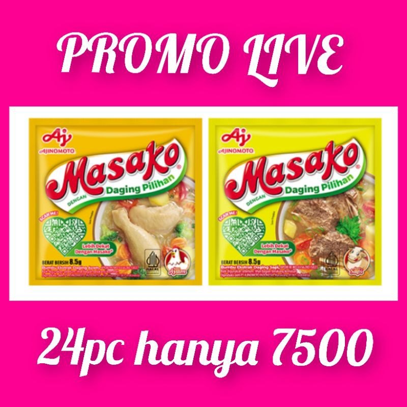 

Masako Sapi Masako Ayam (24pc) Penyedap Rasa Ayam Sapu