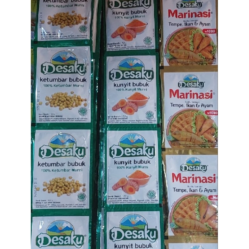 

TUMBAR KUNYIT BUBUK BUMBU MARINASI DESAKU 1 RENCENG ISI 6