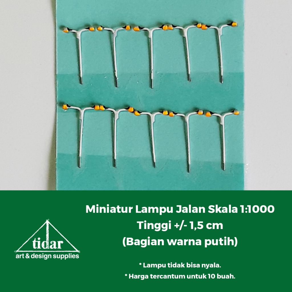 

[MR] MH - Miniatur Maket Tiang Lampu Jalan 2 Mata / Kepala Skala 1:1000 (Seribu) #1