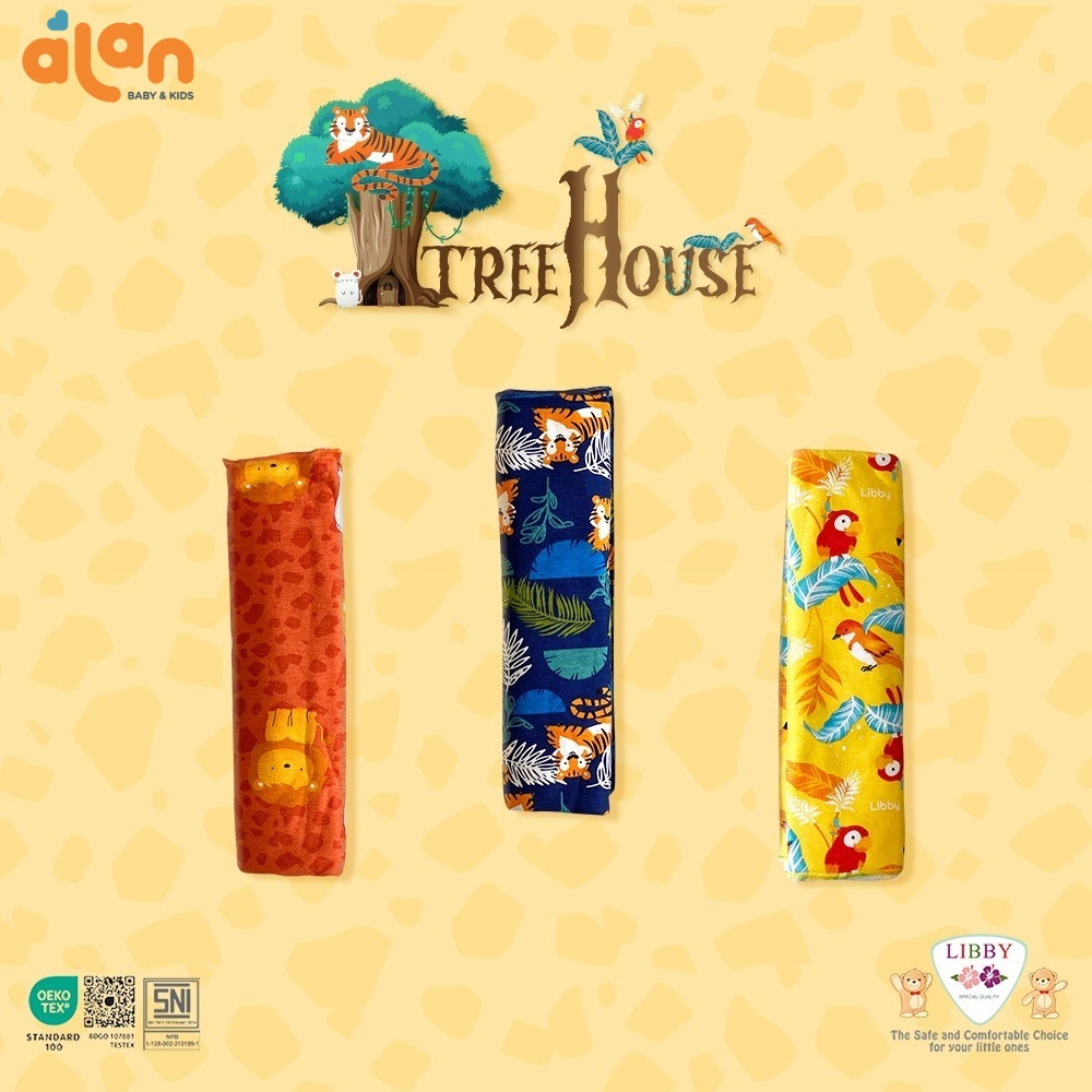 Alan Baby Kids -  Libby Bedong Bayi 90x110cm Double Print - Tree House Series (isi 3Pcs)