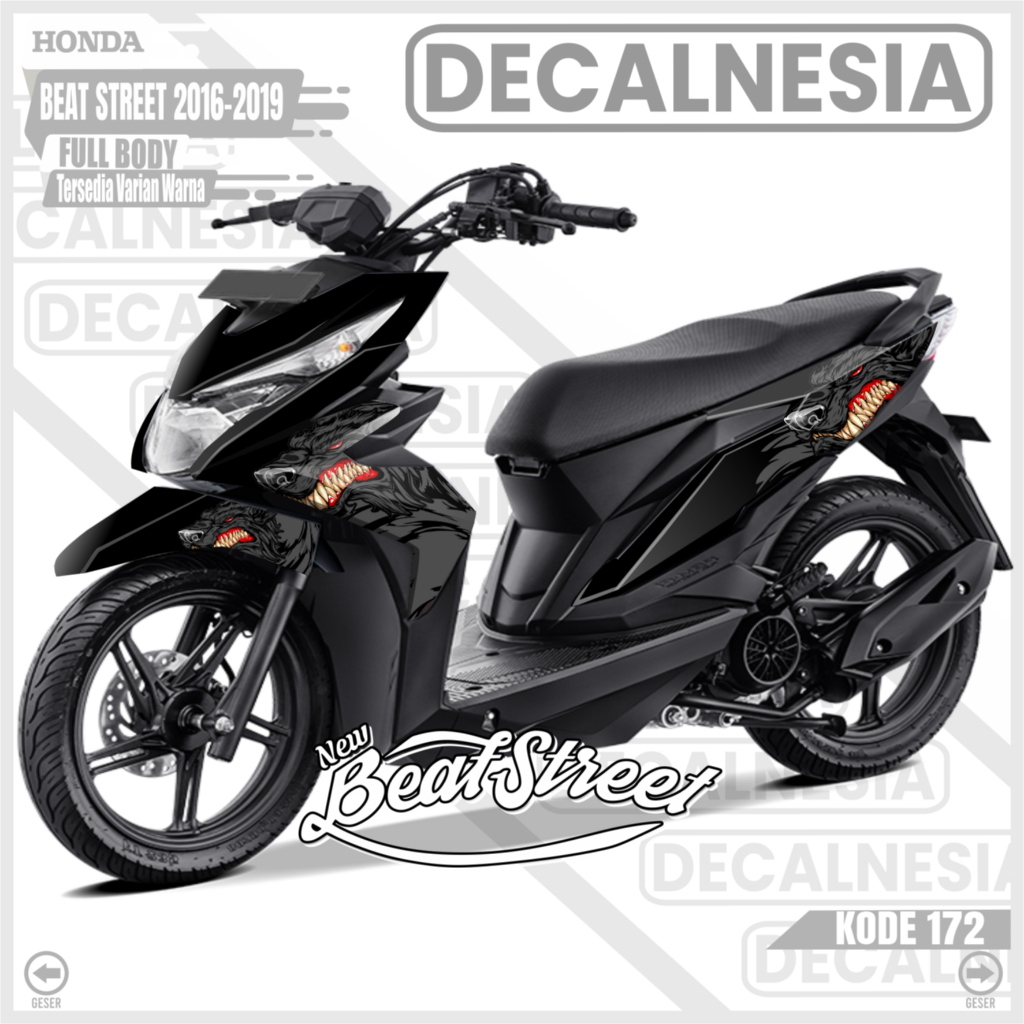 Stiker Decal Motor Beat Street Old 2016-2019 Full Body Variasi Modifikasi Kece Keren Decalnesia C172