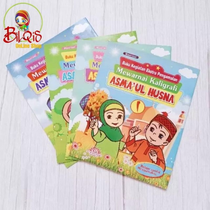 Buku Mewarnai Kaligrafi Asmaul Husna