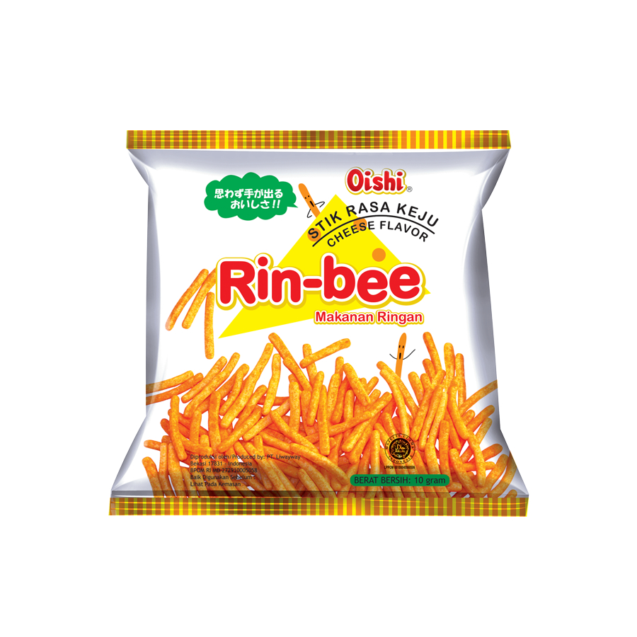 

Mouseman - 1 PCS Oishi Rinbee Cheese Stick Rasa Keju Rin-bee Stik 10gr