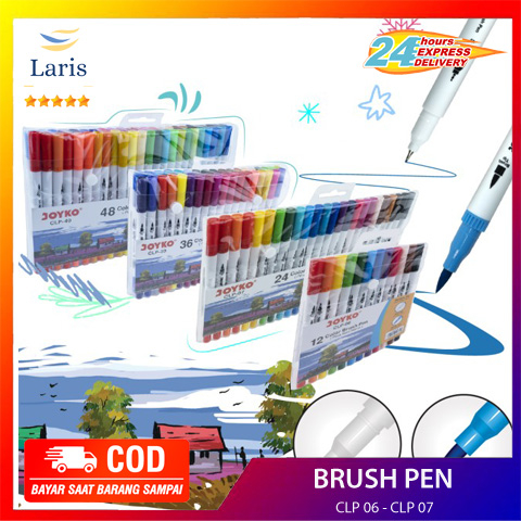 

Color Brush Pen / Pena Warna Joyko CLP-07 Set 24 Color Multi Warna