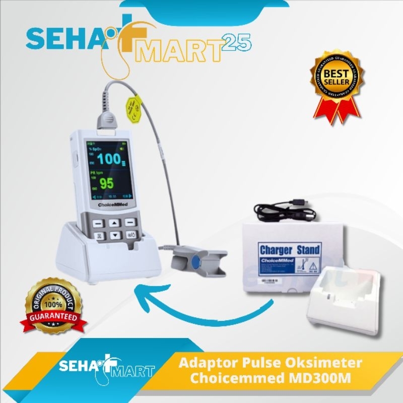 Adaptor Pulse Oksimeter Choicemmed MD300M Charger Alat Cek Tekanan Oksigen Casan Oximeter Oxymetry P