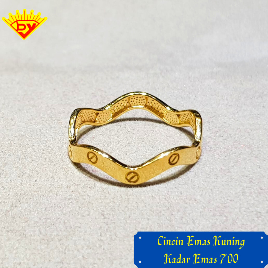 Cincin Emas Kuning 370 Kadar Emas 700