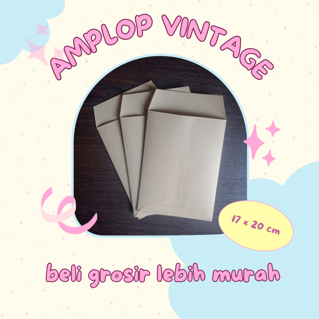 

AKL049 [ISI 10PC] Amplop Packaging Kraft Vintage Potrait | Amplop Klasik Untuk Undangan Coklat Polos