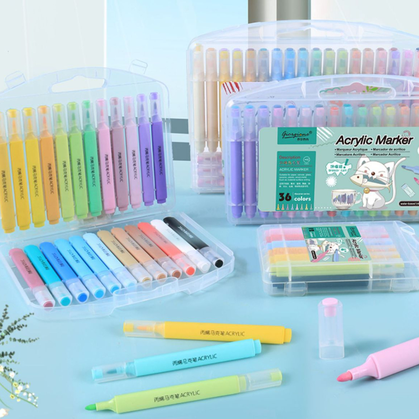 

[ORGM] Acrylic Marker Spidol Akrilik Cat Akrilik Merk Giorgione Warna Macaron Warna Pastel Cantik Soft