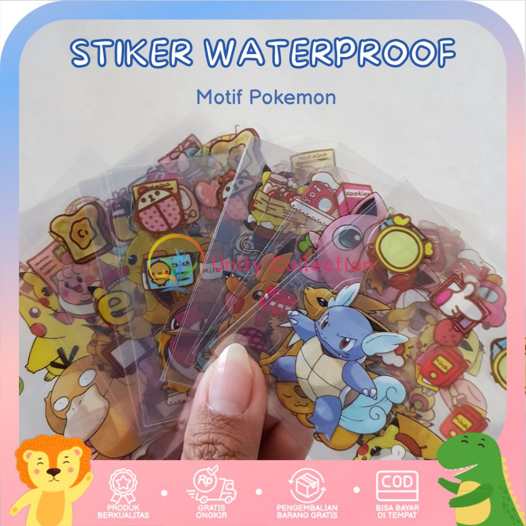 

Sticker Kartun Pokemon Bahan PVC [ECER] 1 LEMBAR / Stiker Waterprooft