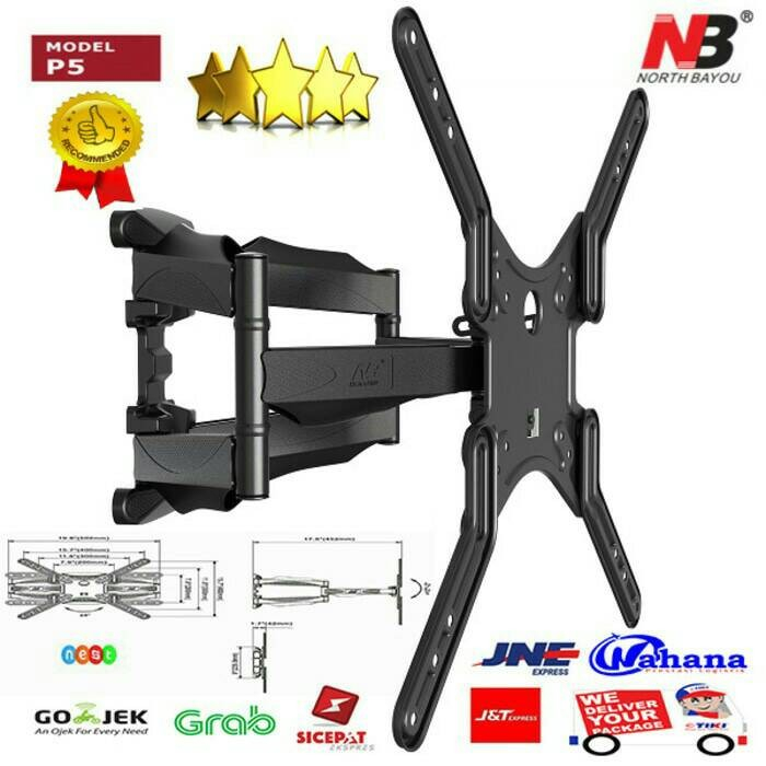 NORTH BAYOU Swivel Bracket TV for 32 - 60 Inch NB-P5