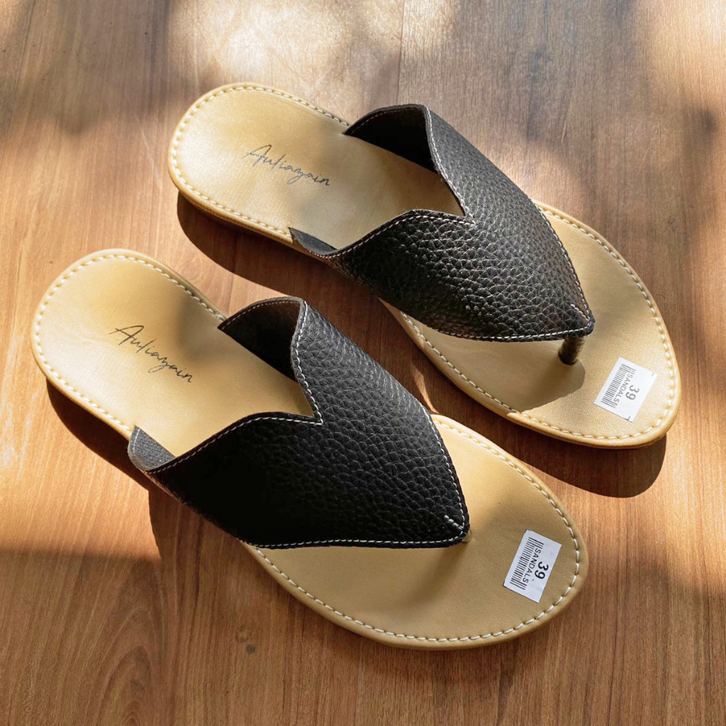 AULIAZAIN Sandal Flat Teplek Casual Wanita - Jepit Besar